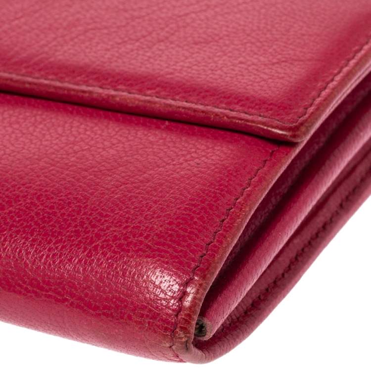 مملوكة مسبقًا Cartier Pink Leather Love Continental Wallet