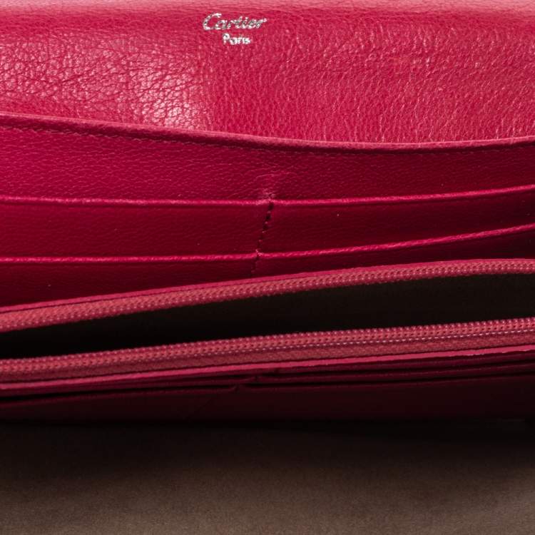 مملوكة مسبقًا Cartier Pink Leather Love Continental Wallet