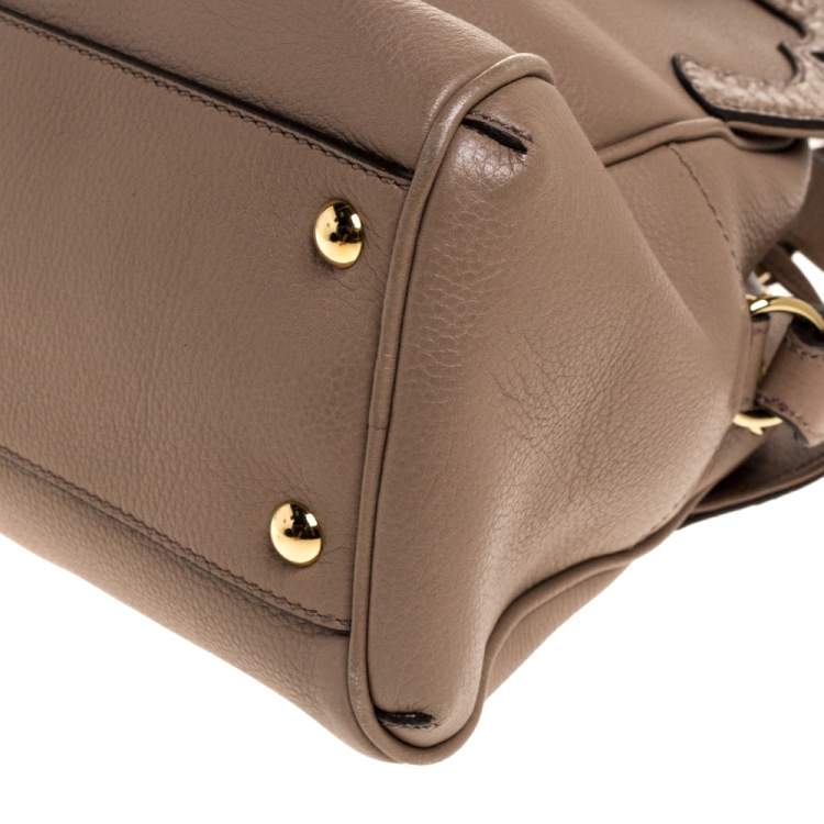 مملوكة مسبقًا Cartier Beige Leather and Python Marcello de Cartier Shoulder Bag