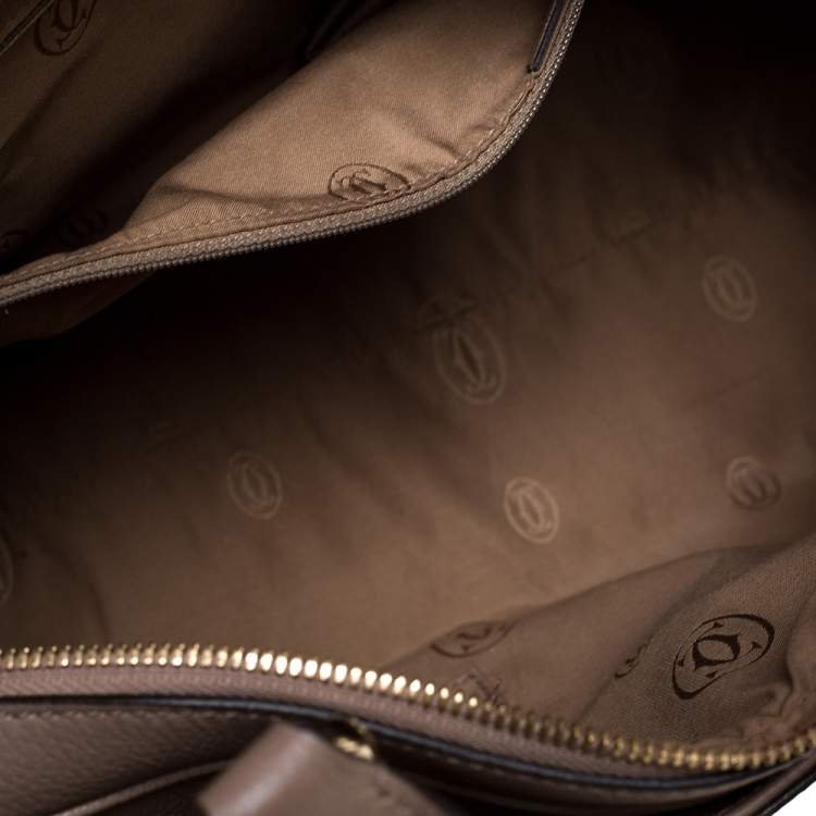 مملوكة مسبقًا Cartier Beige Leather and Python Marcello de Cartier Shoulder Bag