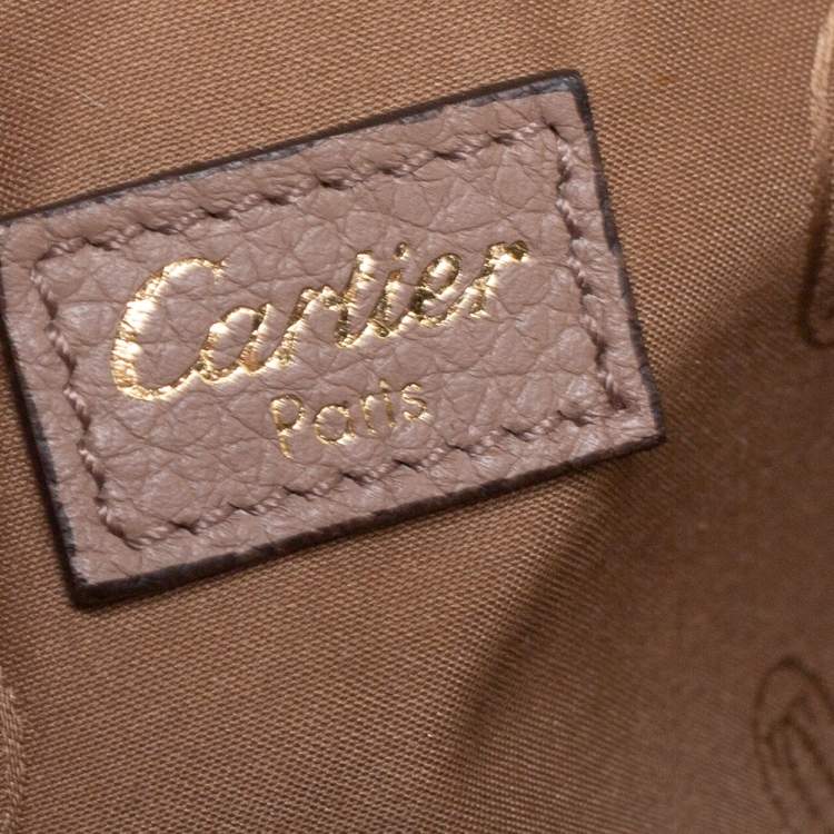 مملوكة مسبقًا Cartier Beige Leather and Python Marcello de Cartier Shoulder Bag