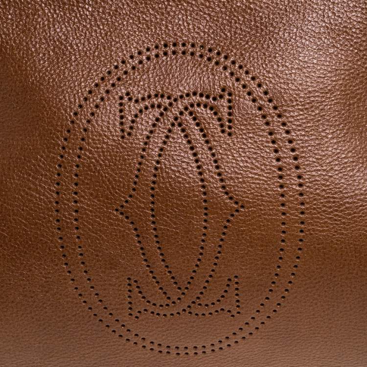 Pre Owned Cartier Brown Leather Medium Marcello de Cartier Bag