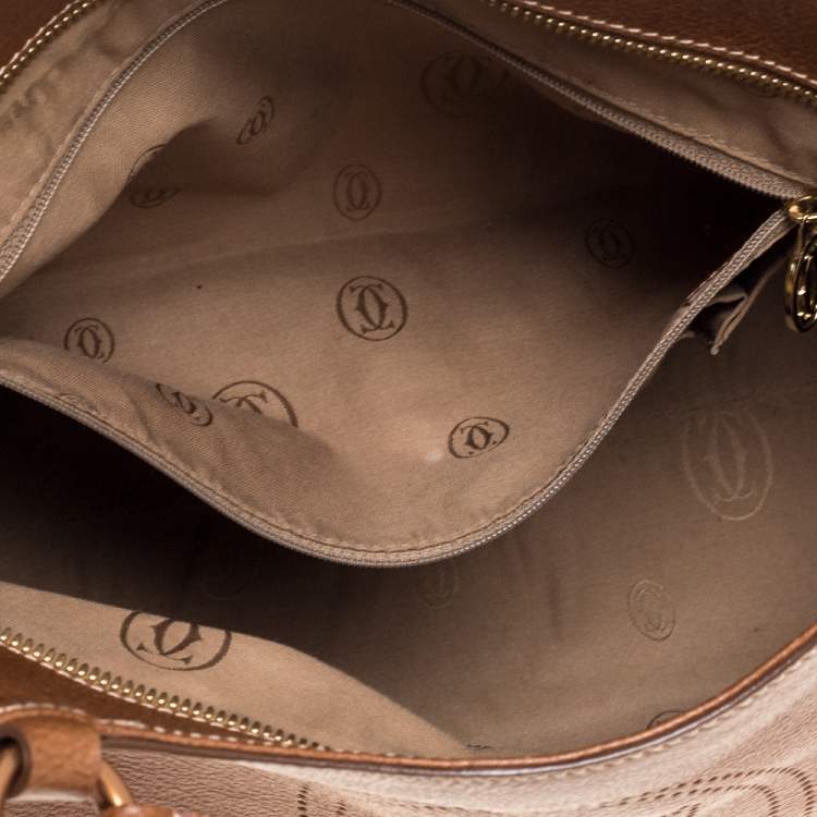 Pre Owned Cartier Brown Leather Medium Marcello de Cartier Bag