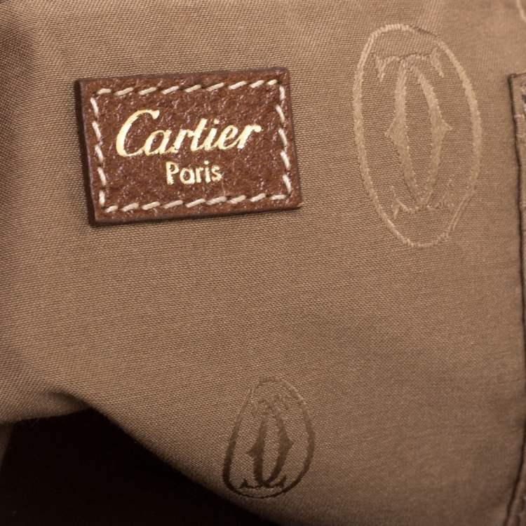 Pre Owned Cartier Brown Leather Medium Marcello de Cartier Bag