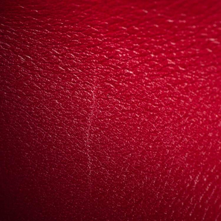Pre Owned Cartier Red Crocodile Must De Cartier Card Holder