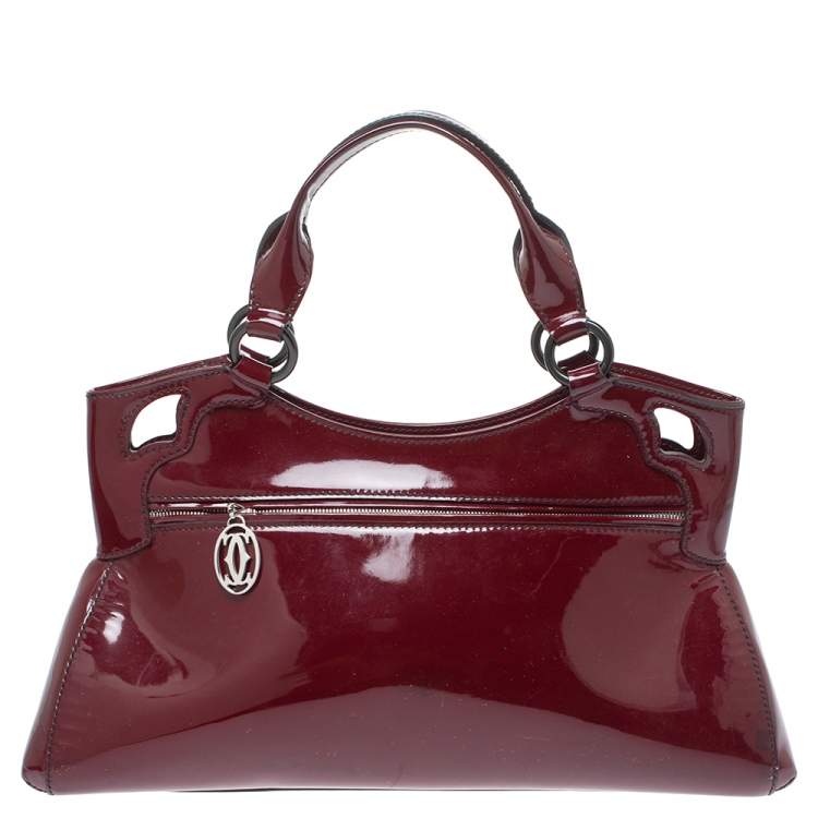 مملوكة مسبقًا Cartier Red Patent Leather Small Marcello De Cartier Bag