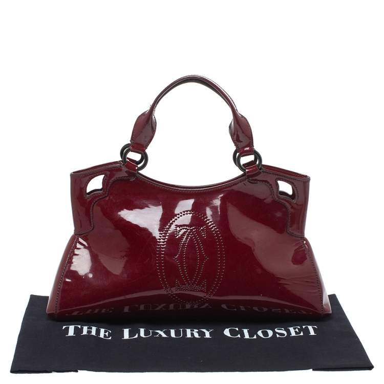 مملوكة مسبقًا Cartier Red Patent Leather Small Marcello De Cartier Bag