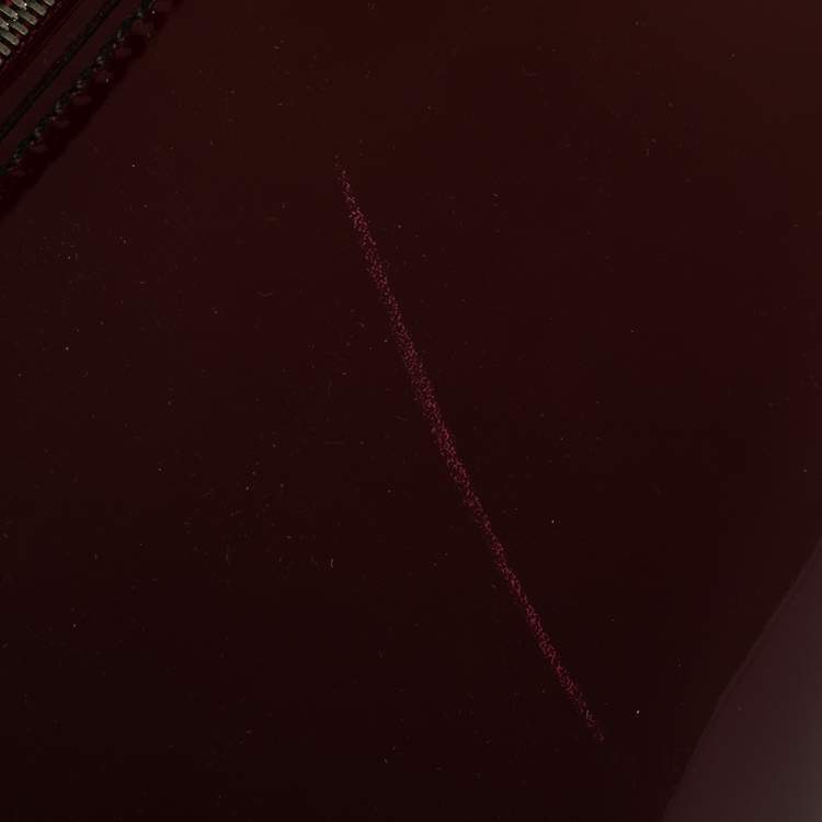Pre Owned Cartier Burgundy Patent Leather Medium Marcello de Cartier Bag