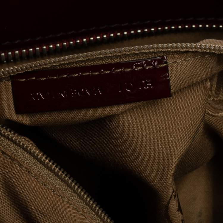 Pre Owned Cartier Burgundy Patent Leather Medium Marcello de Cartier Bag