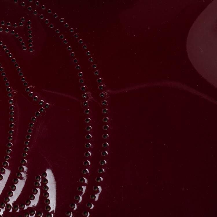 Pre Owned Cartier Burgundy Patent Leather Medium Marcello de Cartier Bag