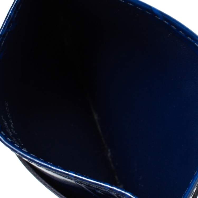 Pre Owned Cartier Blue Patent Leather Happy Birthday Card Holder