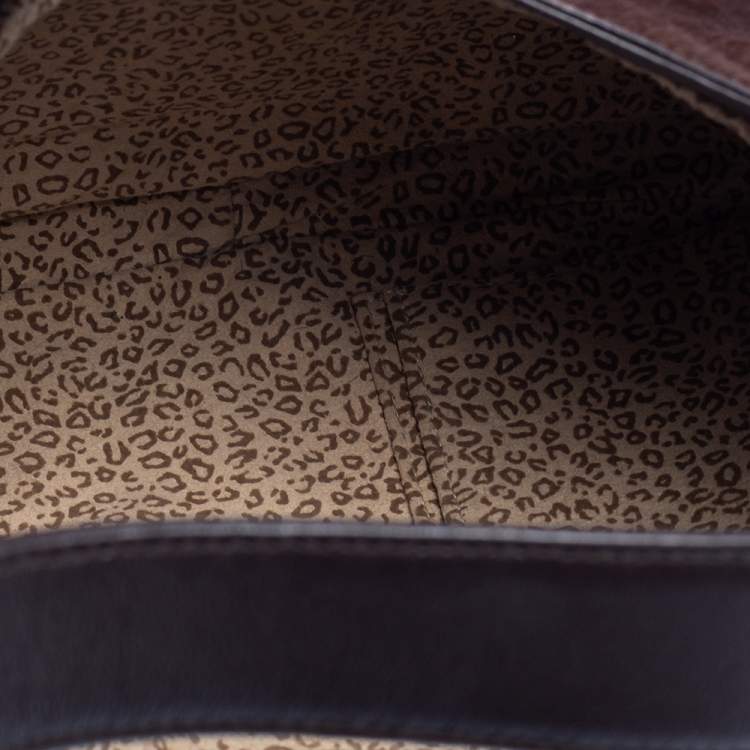 Pre Owned Cartier Brown Calfhair and Leather Small Panthere de Cartier Bag