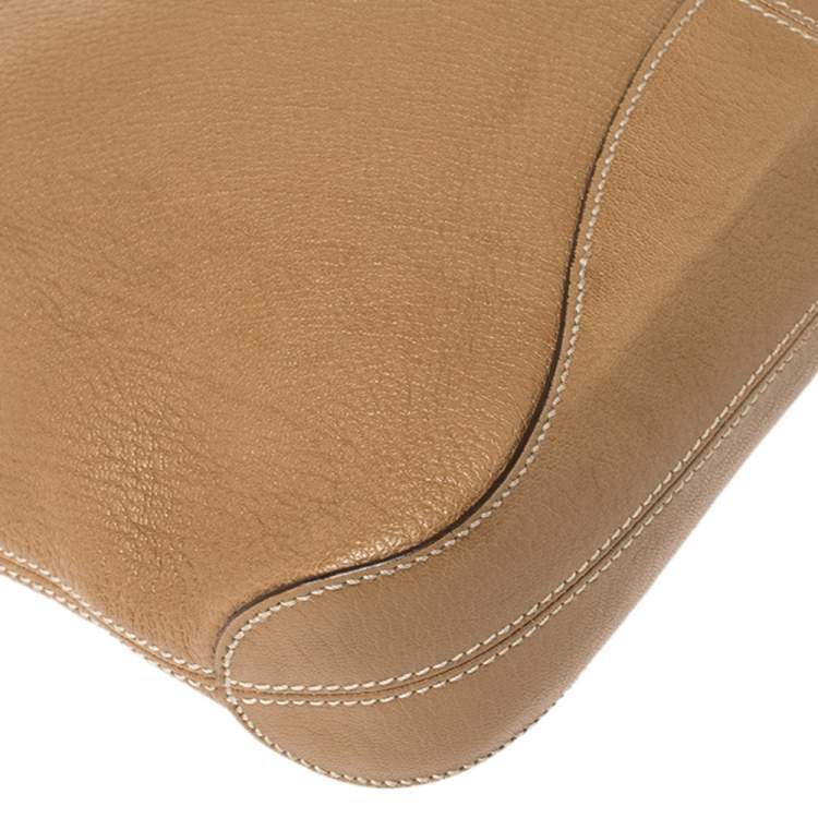 Pre Owned Cartier Beige Leather Marcello de Cartier Foldable Clutch