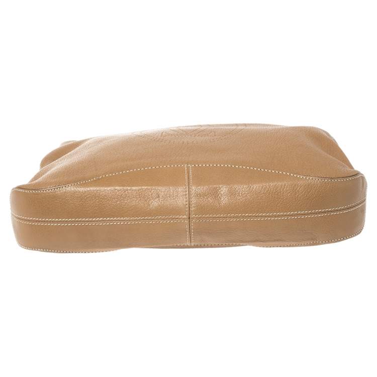 Pre Owned Cartier Beige Leather Marcello de Cartier Foldable Clutch