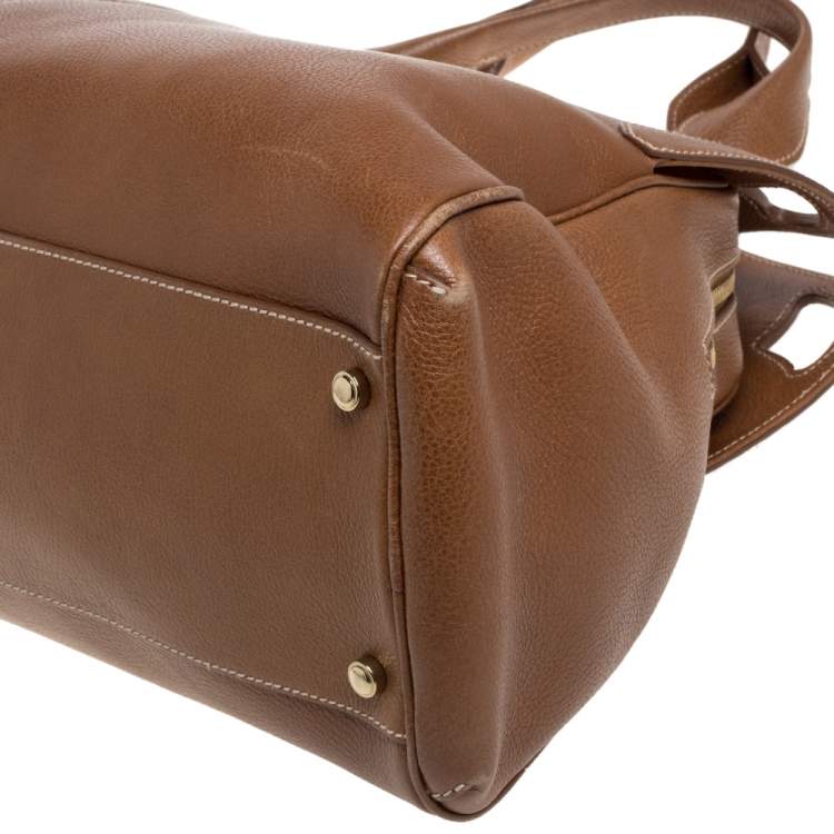 Pre Owned Cartier Brown Leather Large Marcello de Cartier Bag