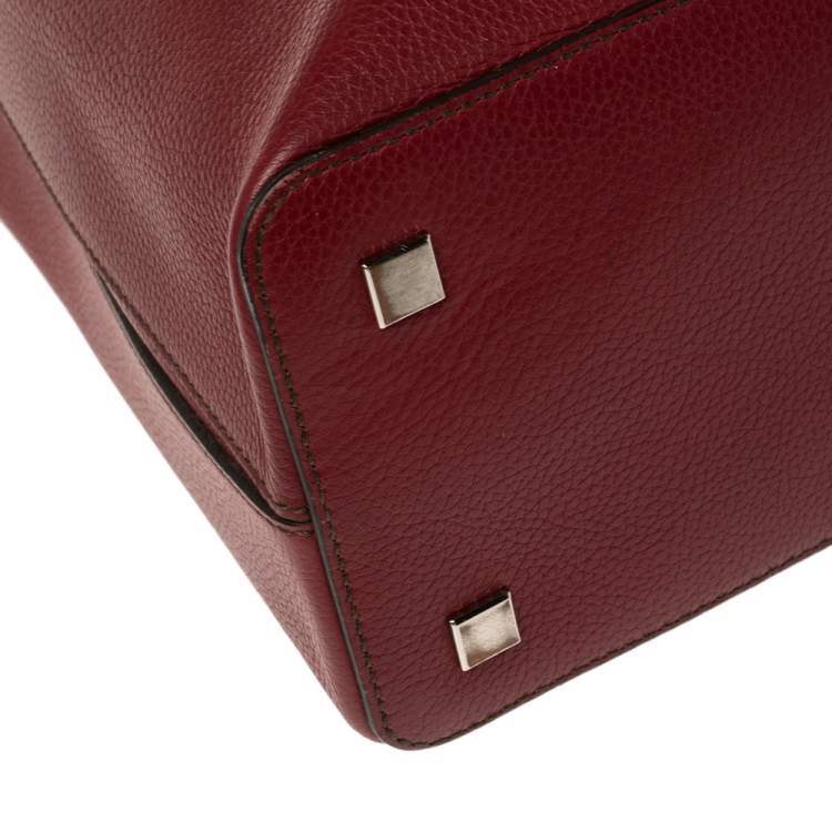 Pre Owned Cartier Red Leather Chain Tote