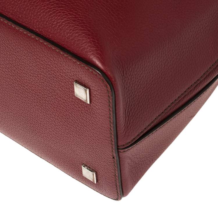 Pre Owned Cartier Red Leather Chain Tote