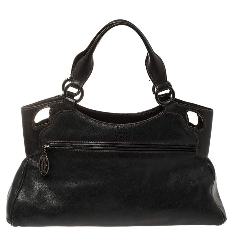 Pre Owned Cartier Black Leather Small Marcello De Cartier Bag