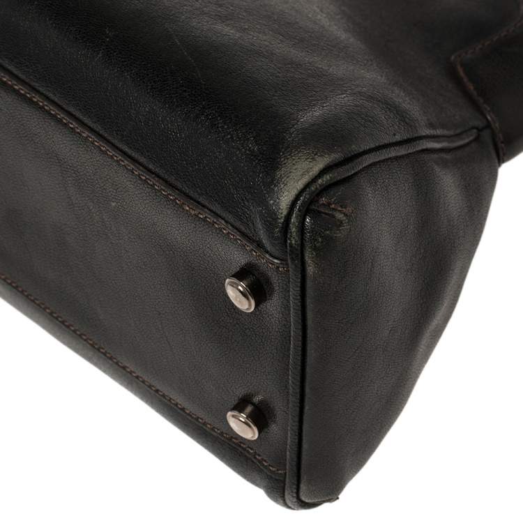 Pre Owned Cartier Black Leather Small Marcello De Cartier Bag