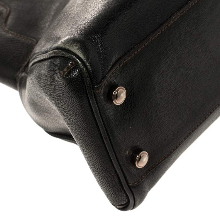 Pre Owned Cartier Black Leather Small Marcello De Cartier Bag