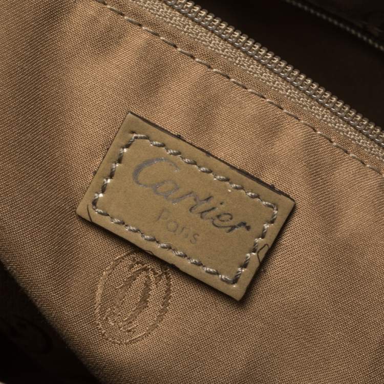 Pre Owned Cartier Beige Patent Leather Large Marcello de Cartier Bag