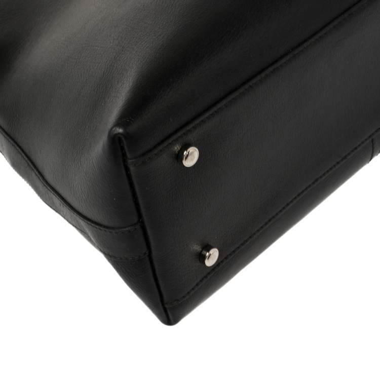 Pre Owned Cartier Black Leather Marcello de Cartier Tote