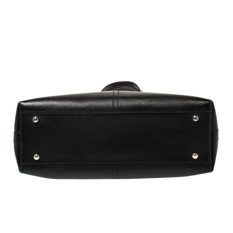 Pre Owned Cartier Black Leather Marcello de Cartier Tote