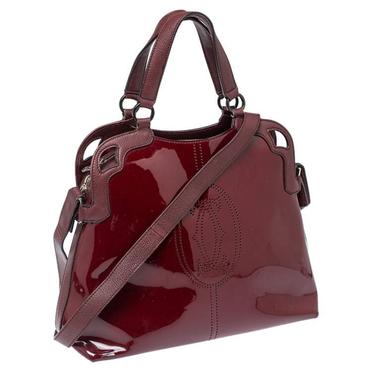 مملوكة مسبقًا Cartier Red Patent Leather Marcello de Cartier Satchel