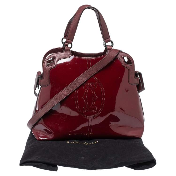 مملوكة مسبقًا Cartier Red Patent Leather Marcello de Cartier Satchel