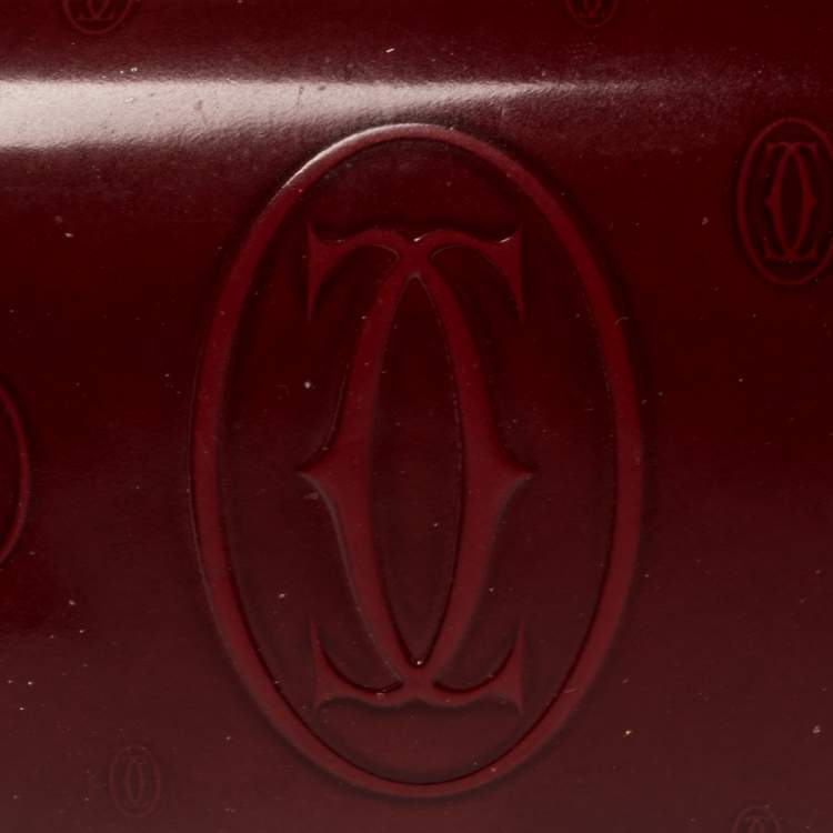 مملوكة مسبقًا Cartier Red Patent Leather Happy Birthday Wallet