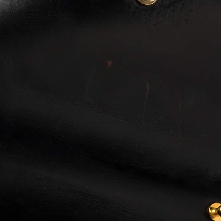 Pre Owned Cartier Black Leather Panthere Top Handle Bag
