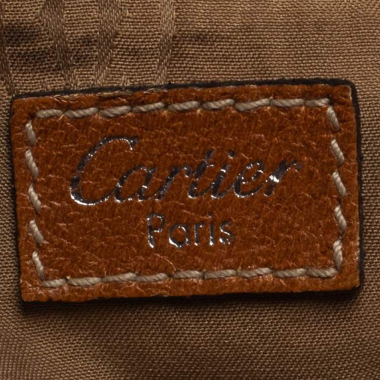 Pre Owned Cartier Tan Leather Marcello de Cartier Satchel