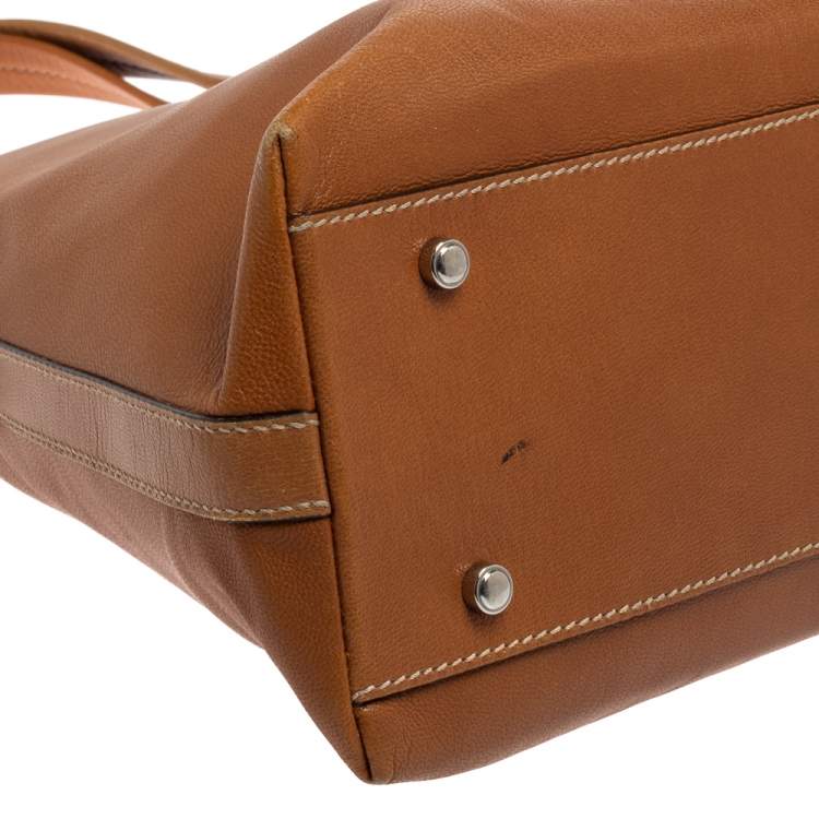 Pre Owned Cartier Tan Leather Marcello de Cartier Satchel