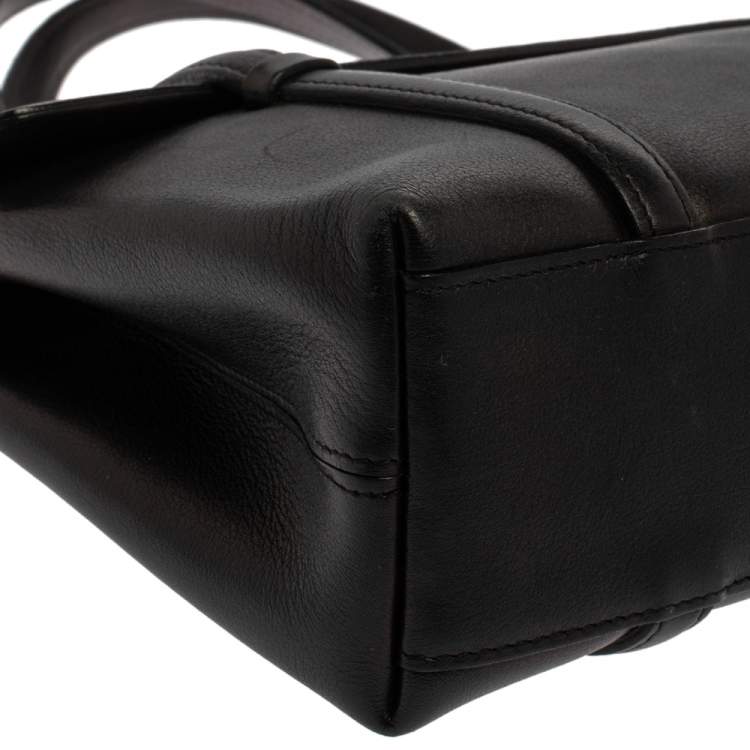 Pre Owned Cartier Black Leather Happy Birthday Cabochon Flap Bag