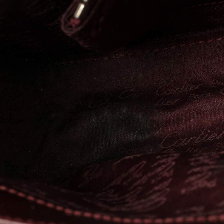 Pre Owned Cartier Burgundy Patent Leather Happy Birthday Shoulder Bag
