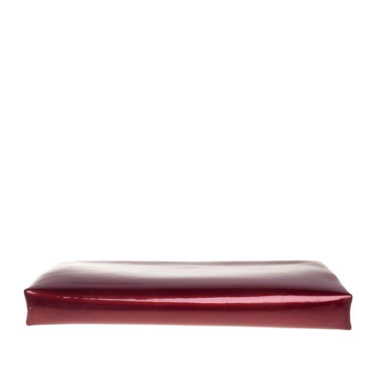 Pre Owned Cartier Red Patent Leather Chain Clutch