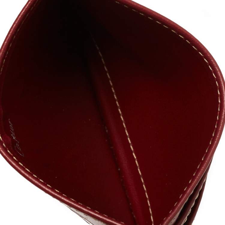 Pre Owned Cartier Red Leather Card Holder