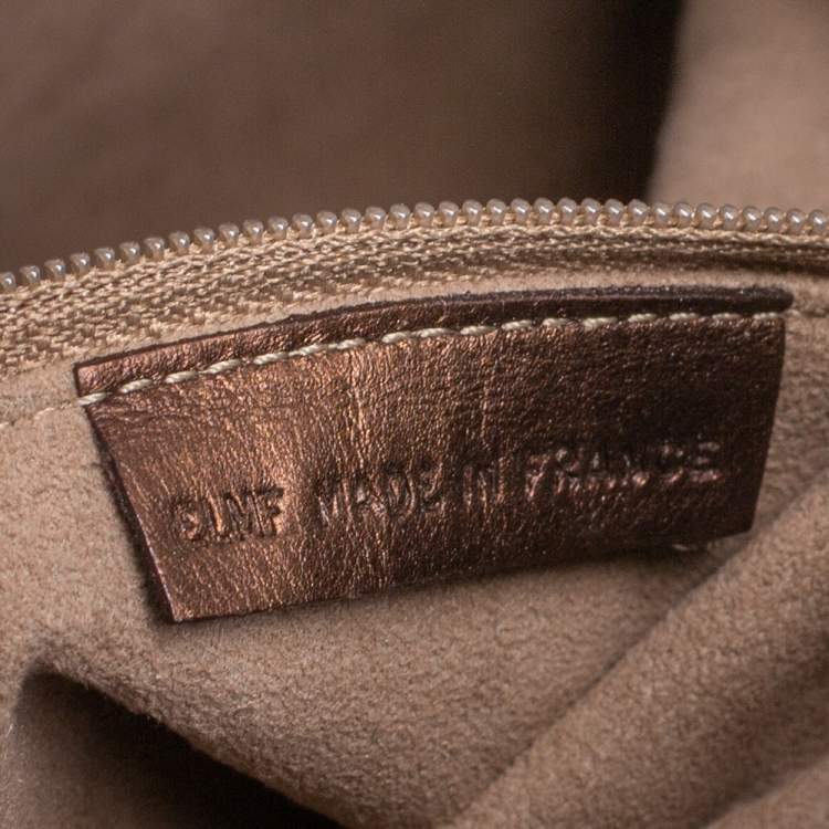 مملوكة مسبقًا Cartier Brown Shine Leather Cabochon Flap Satchel