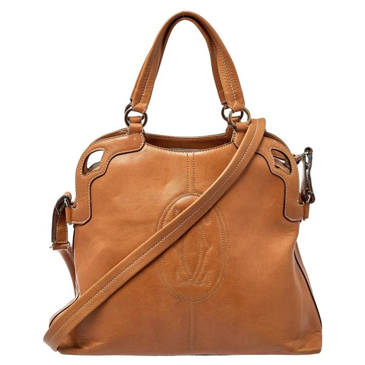 Pre Owned Cartier Brown Leather Marcello de Cartier Satchel