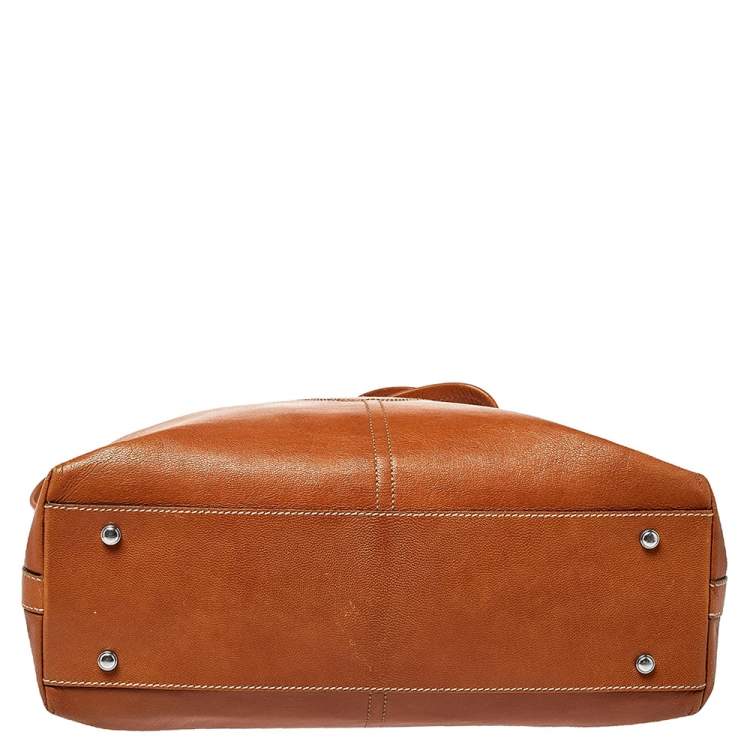 Pre Owned Cartier Brown Leather Marcello de Cartier Satchel