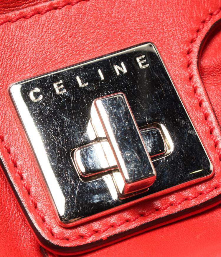 مملوكة مسبقًا Cartier Red Leather  Turnlock Satchel