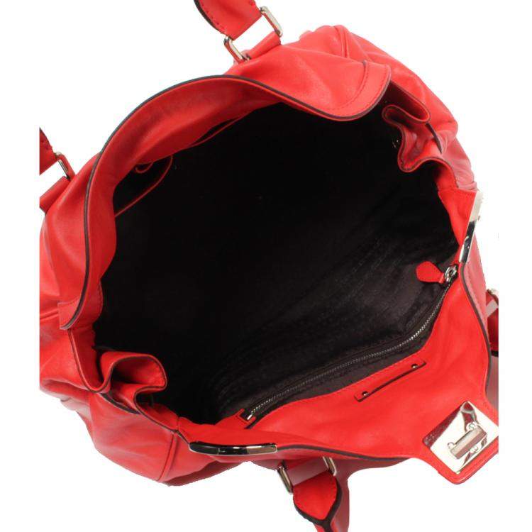 مملوكة مسبقًا Cartier Red Leather  Turnlock Satchel