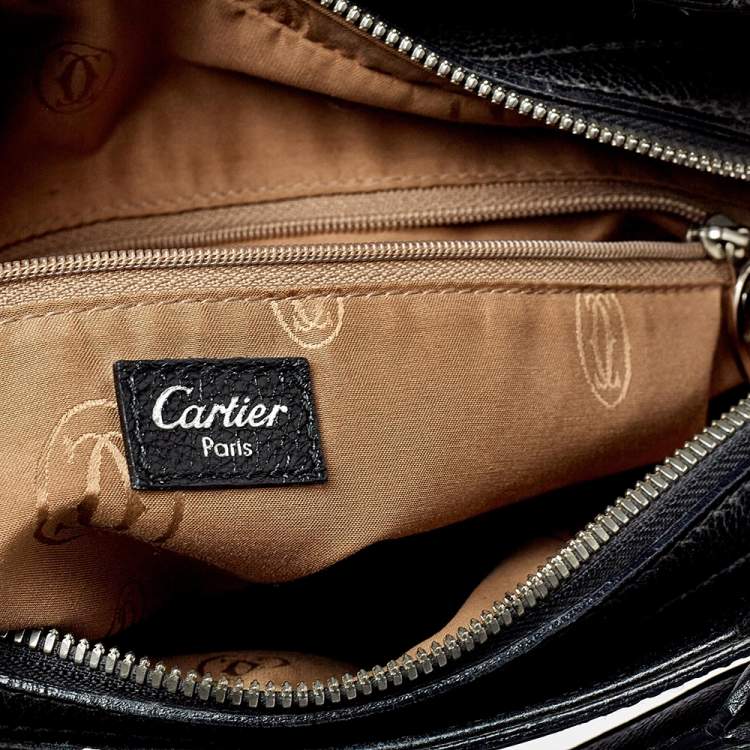 مملوكة مسبقًا Cartier Black Patent Leather Marcello de Cartier Satchel