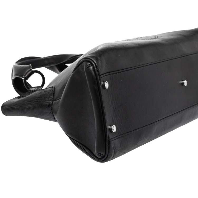 Pre Owned Cartier Black Leather Marcello De Cartier Bag