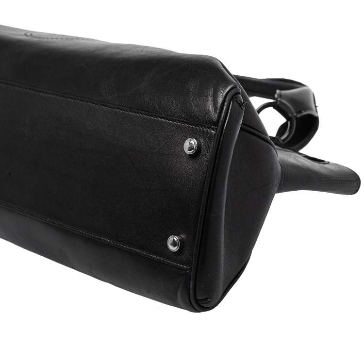 Pre Owned Cartier Black Leather Marcello De Cartier Bag