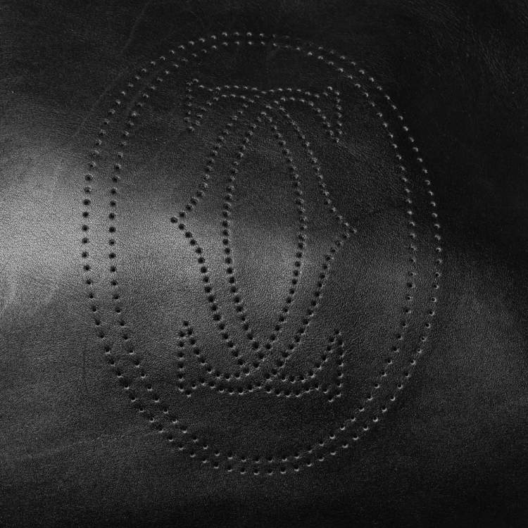 Pre Owned Cartier Black Leather Marcello De Cartier Bag