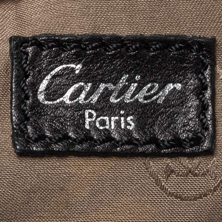 Pre Owned Cartier Black Leather Marcello De Cartier Bag