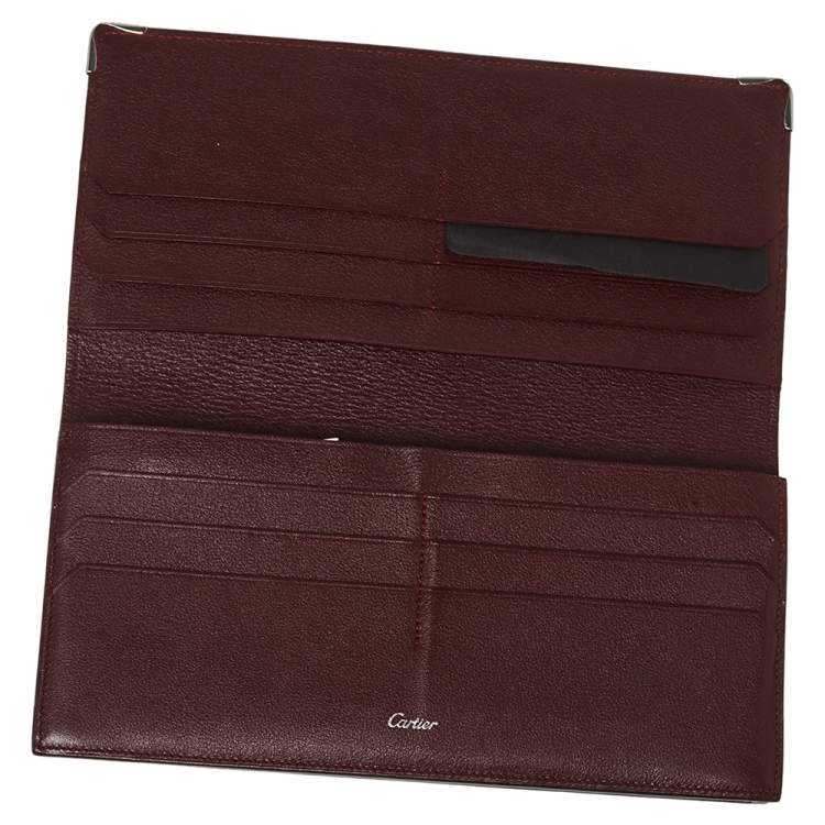 Cartier Black Leather Must De Cartier Zipped International
