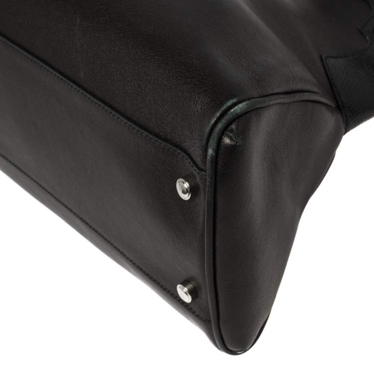 Pre Owned Cartier Black Leather Marcello De Cartier Bag