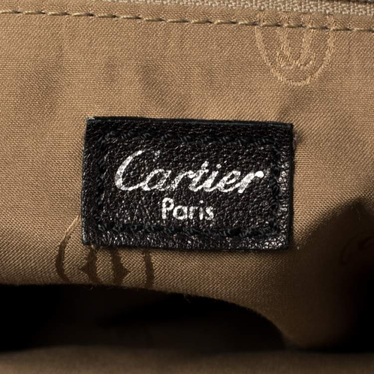 Pre Owned Cartier Black Leather Marcello De Cartier Bag